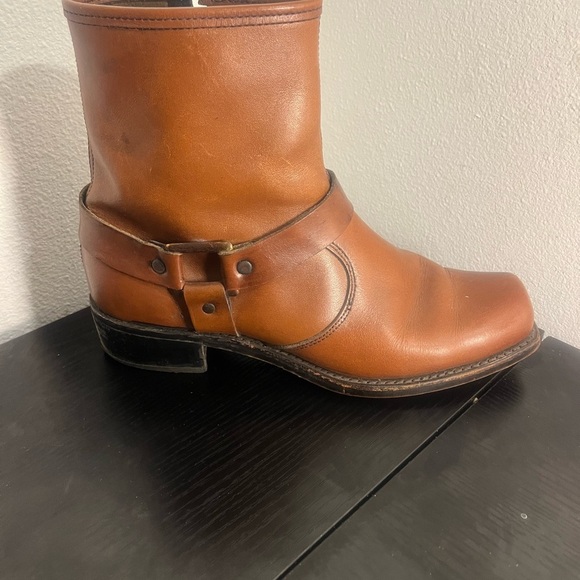 Men’s Custom Biker Double Harness Saddle Colored Boots - Picture 8 of 11